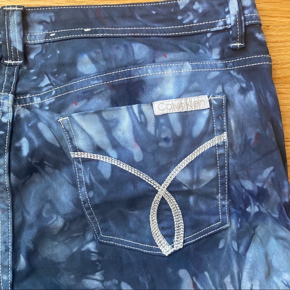 Up Cycled Hand Dyed Calvin Klein Jeans - Gem